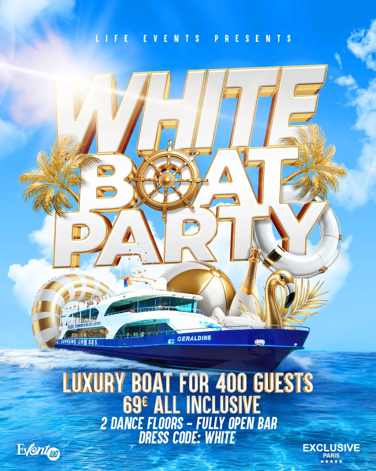 Affiche officielle : Mega Boat Party White Edition